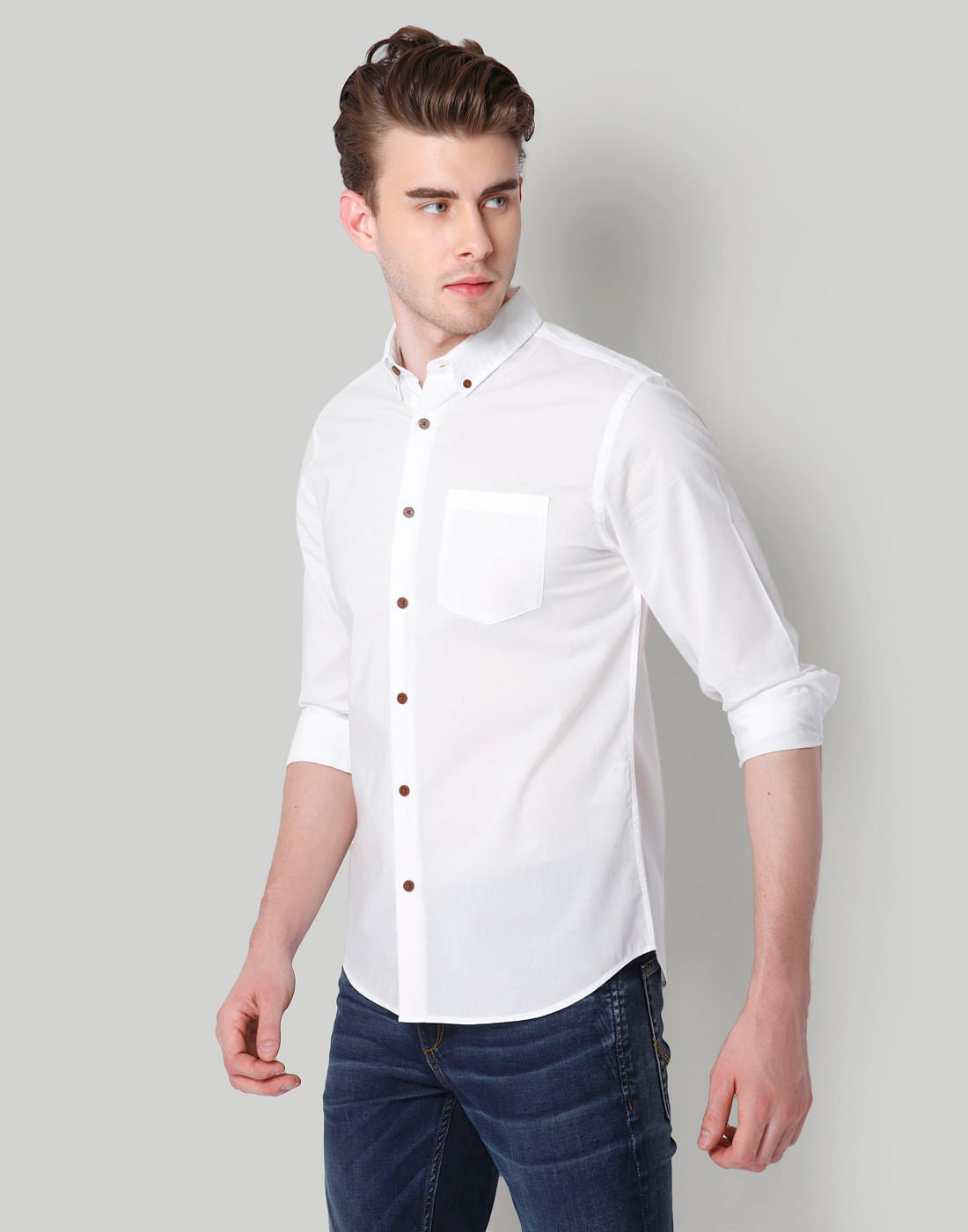 White Slim Fit Shirt