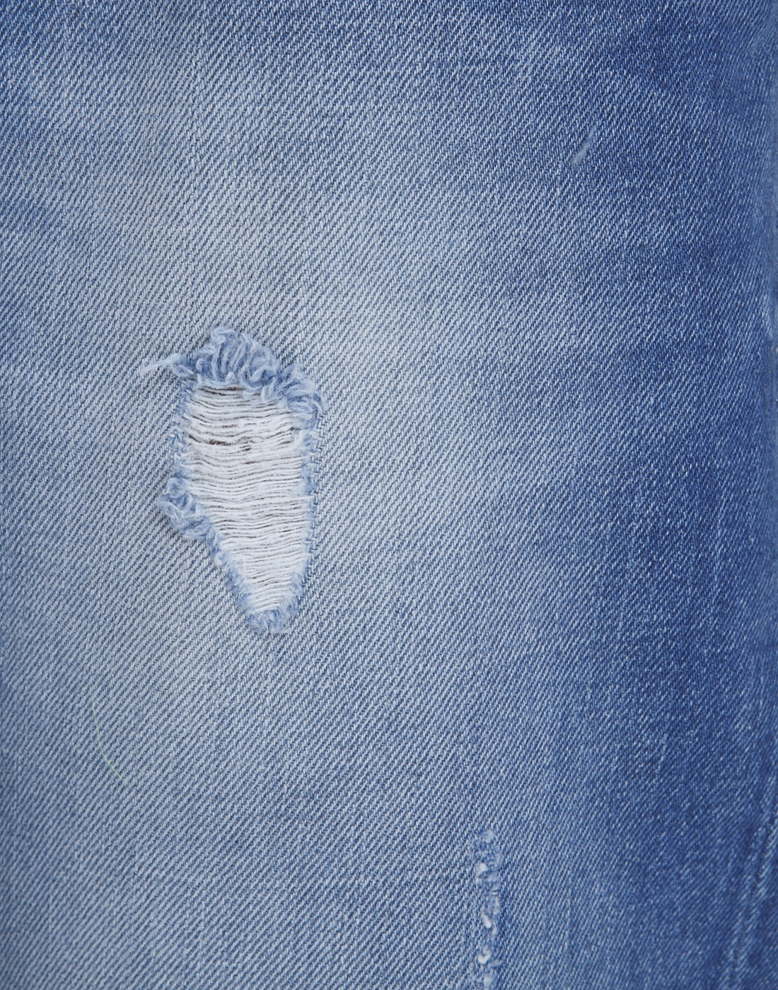 Blue Mild Distressed High Rise Regular Fit Jeans