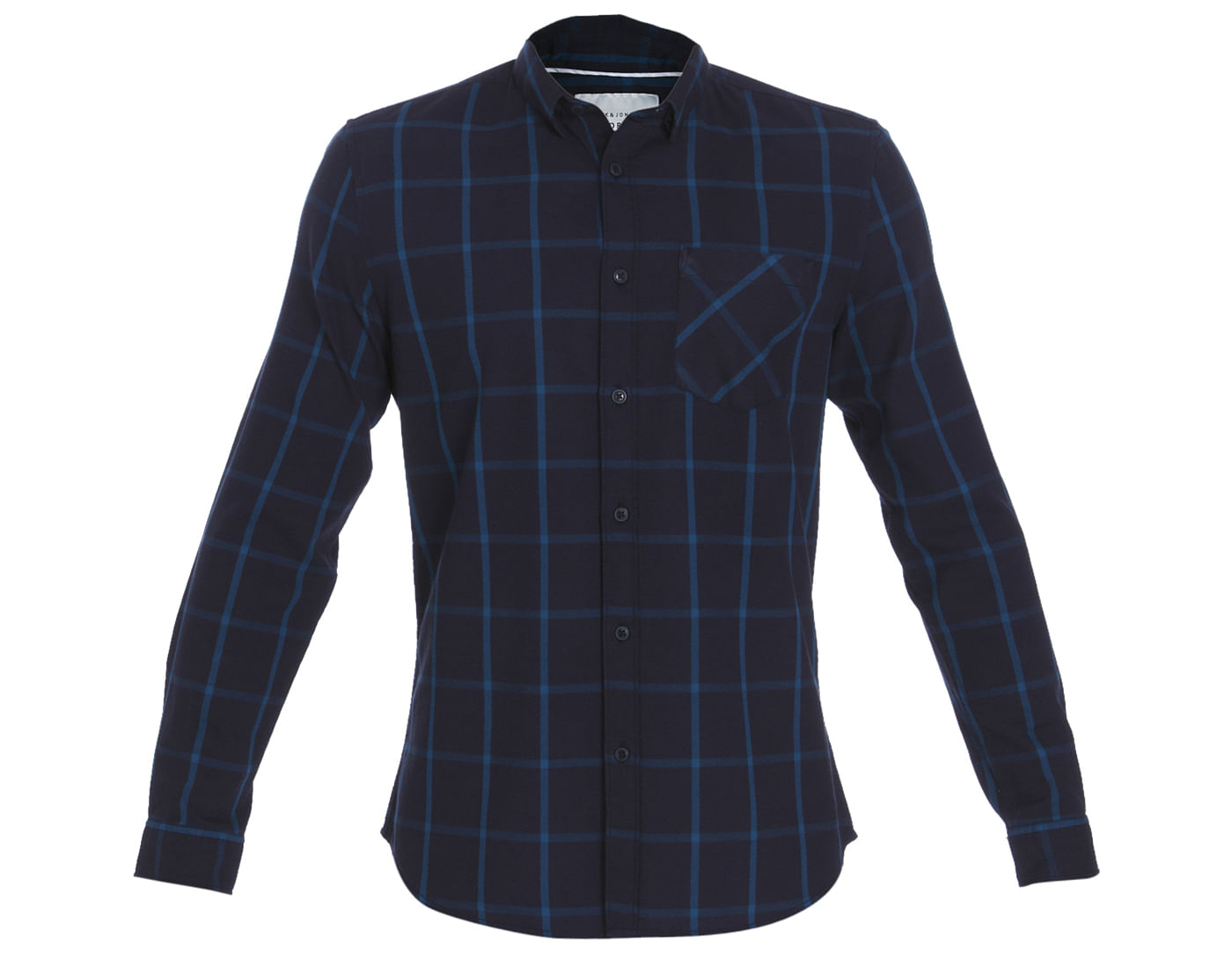 Dark Blue Check Slim Fit Shirt