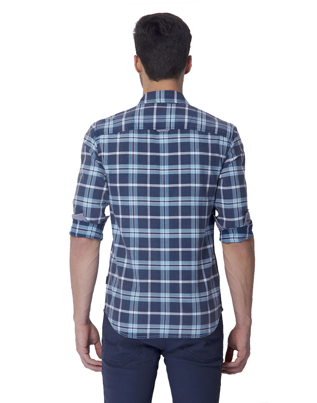 Blue Check Slim Fit Shirt