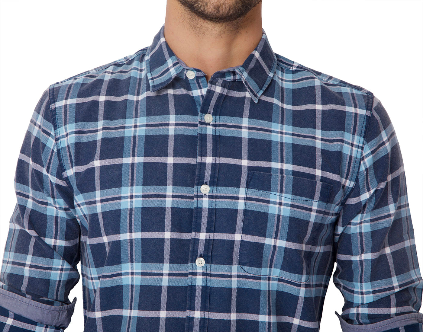 Blue Check Slim Fit Shirt