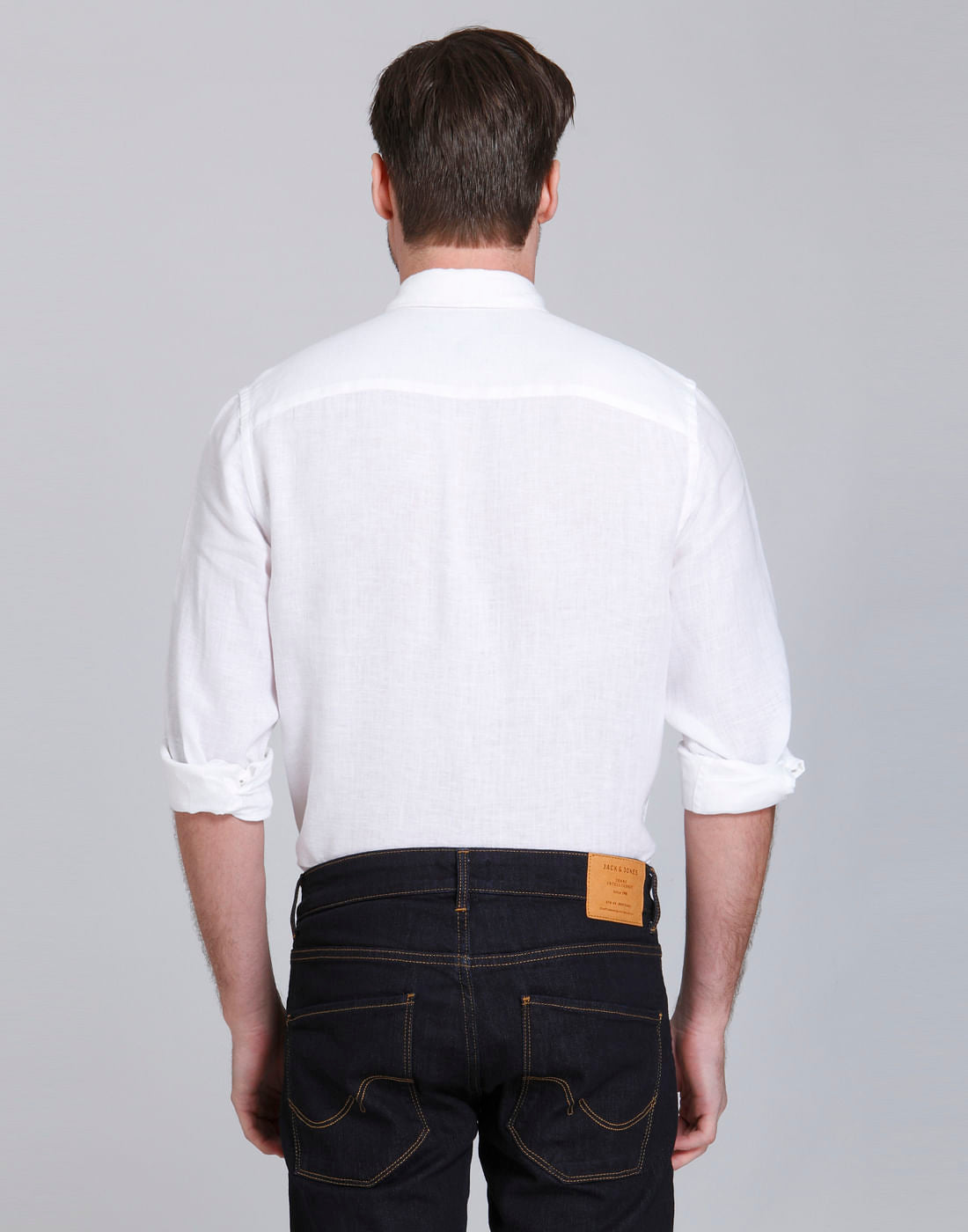 White Linen Slim Fit Shirt