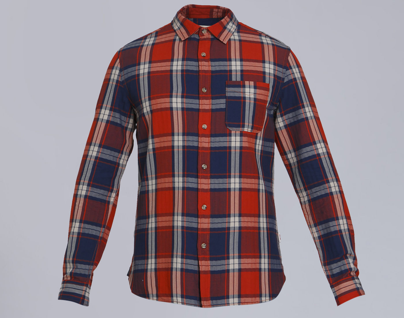 Rust Check Slim Fit Shirt