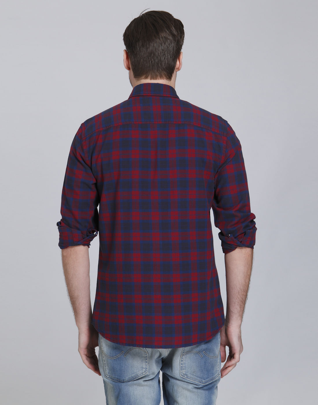 Red Check Slim Fit Shirt