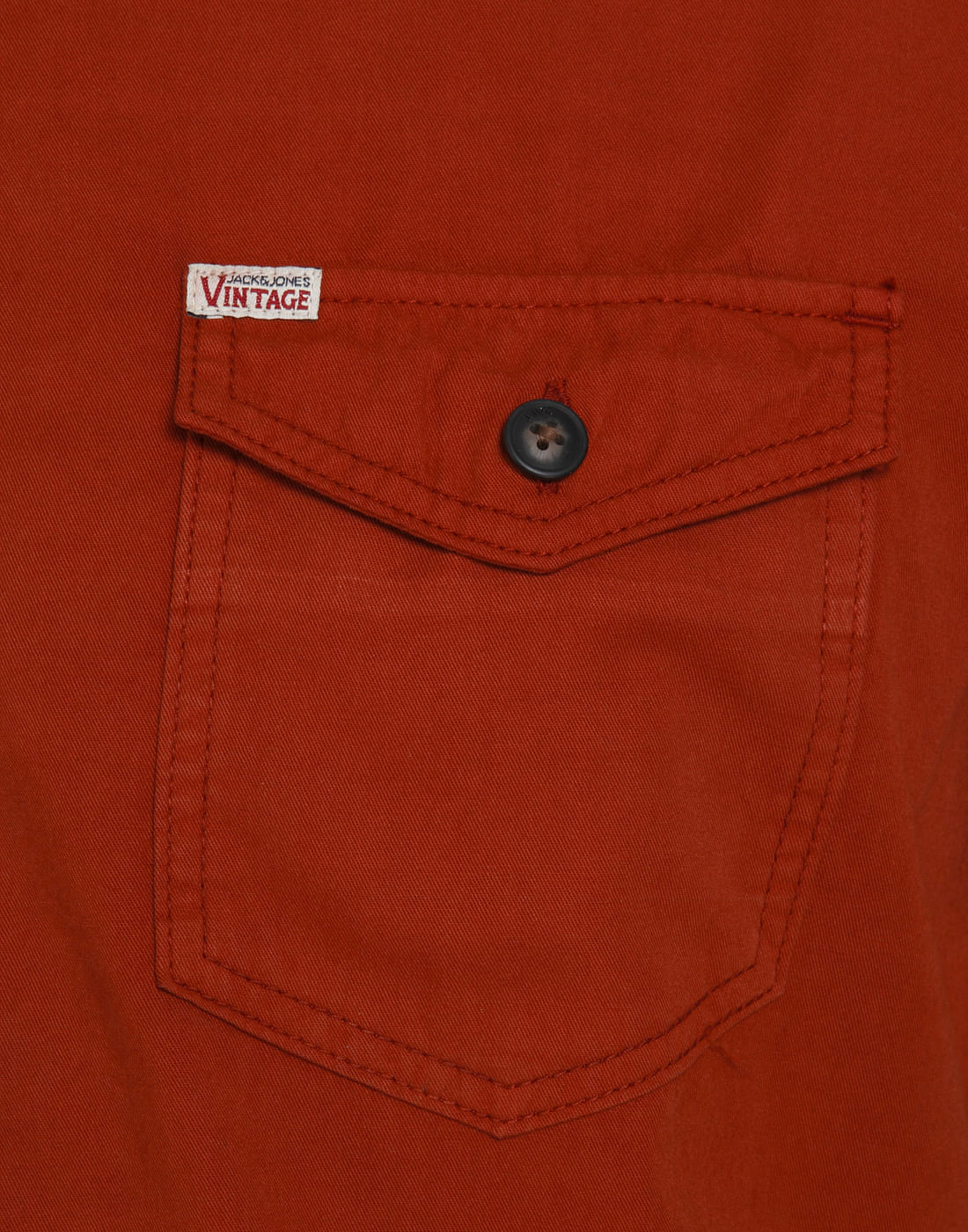 Rust Over Dyed Slim Fit Shirt