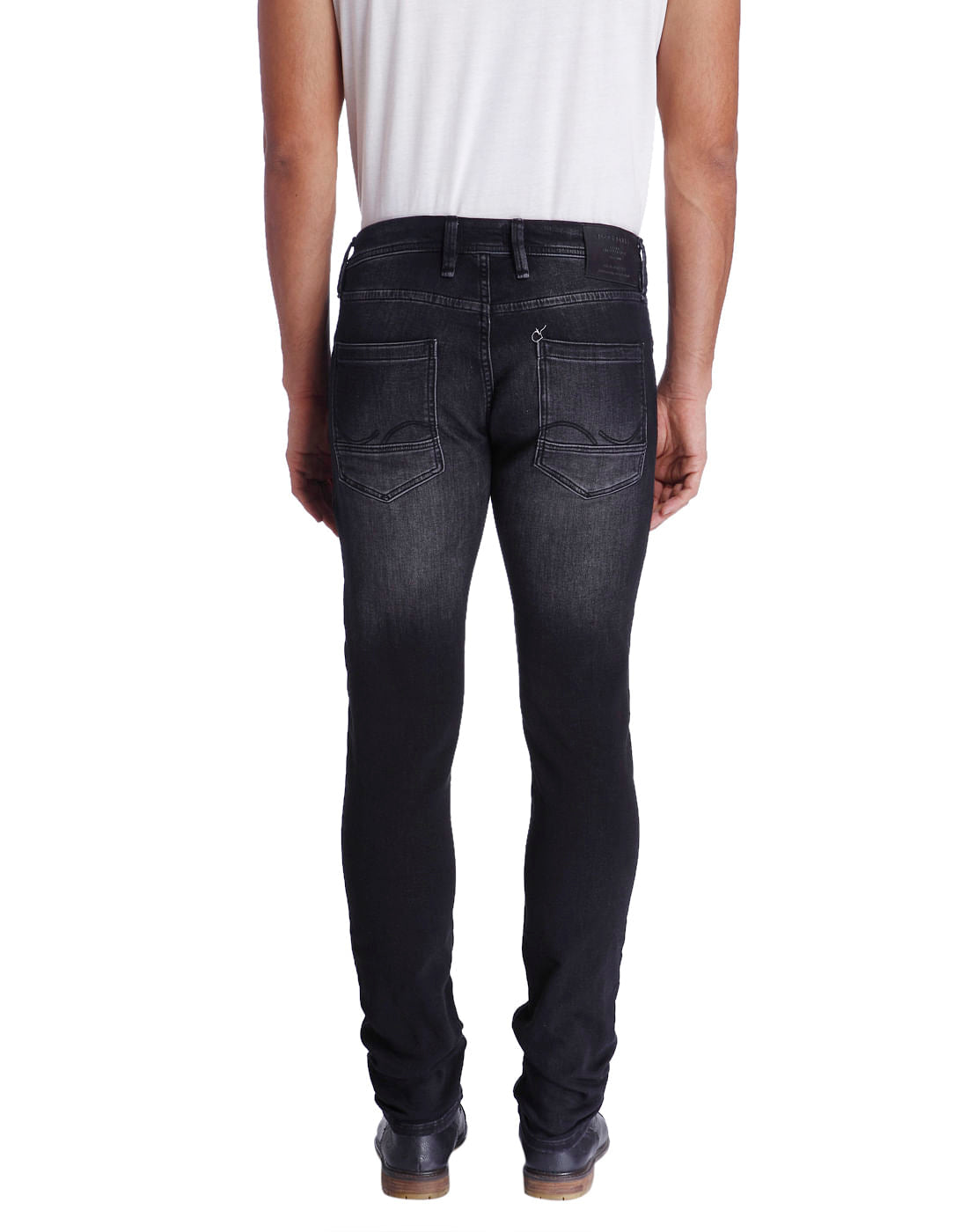 Black Distressed Low Rise Slim Fit Jeans