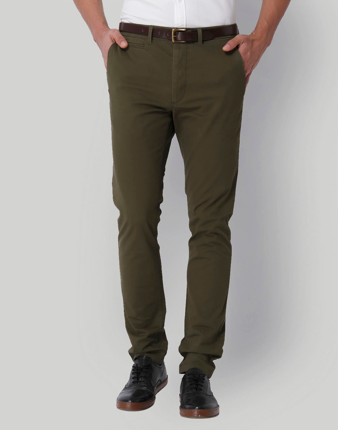 Olive Green Slim Fit Chinos