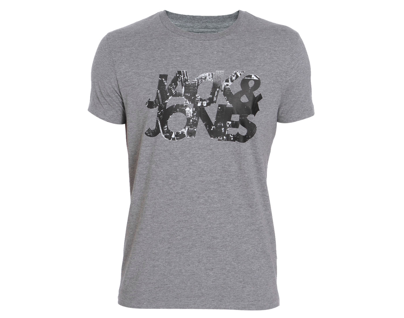 Grey Logo Print Crew Neck T-Shirt