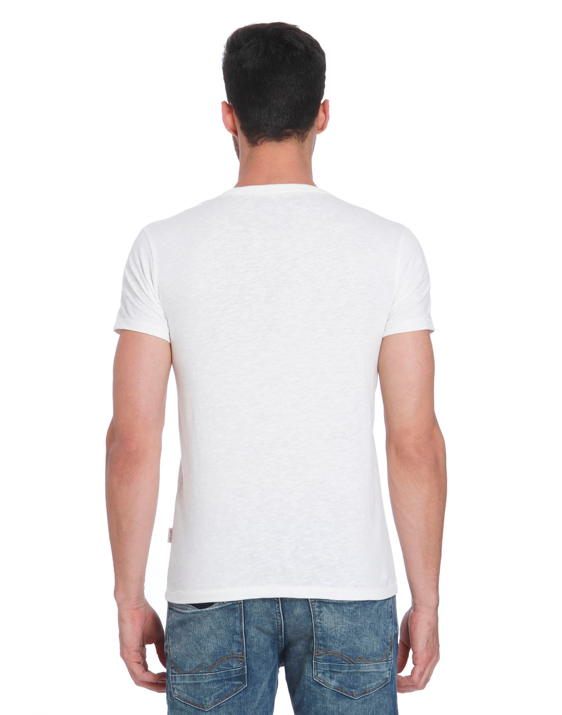 White Printed Crew Neck T-Shirt