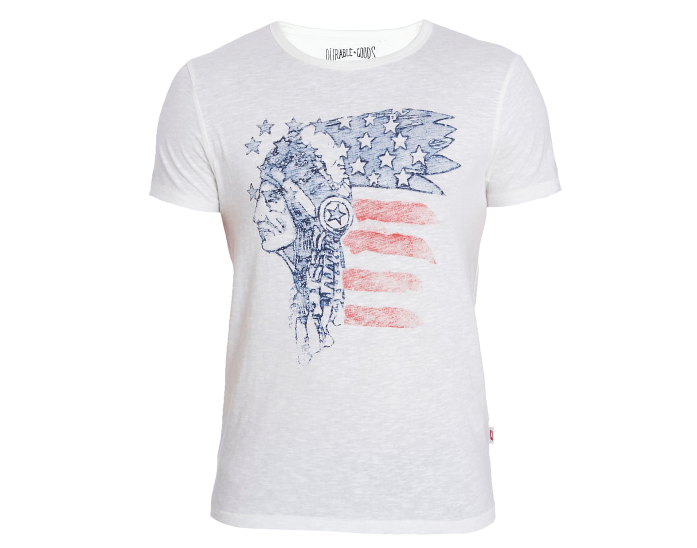 White Printed Crew Neck T-Shirt