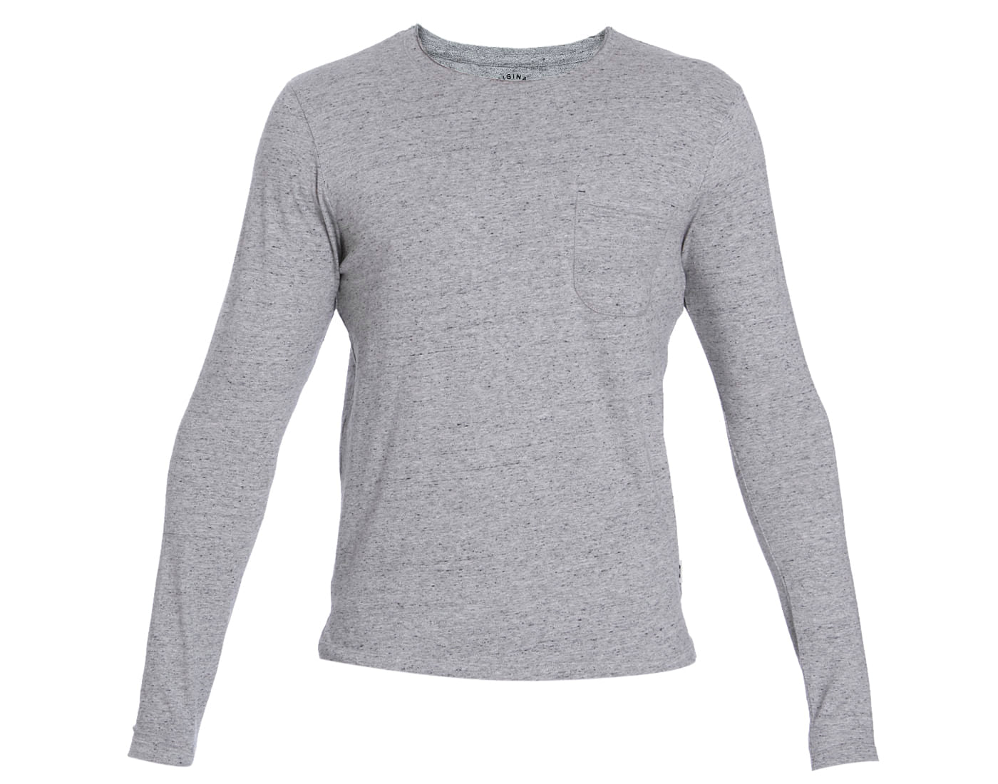 Grey Textured Crew Neck T-Shirt
