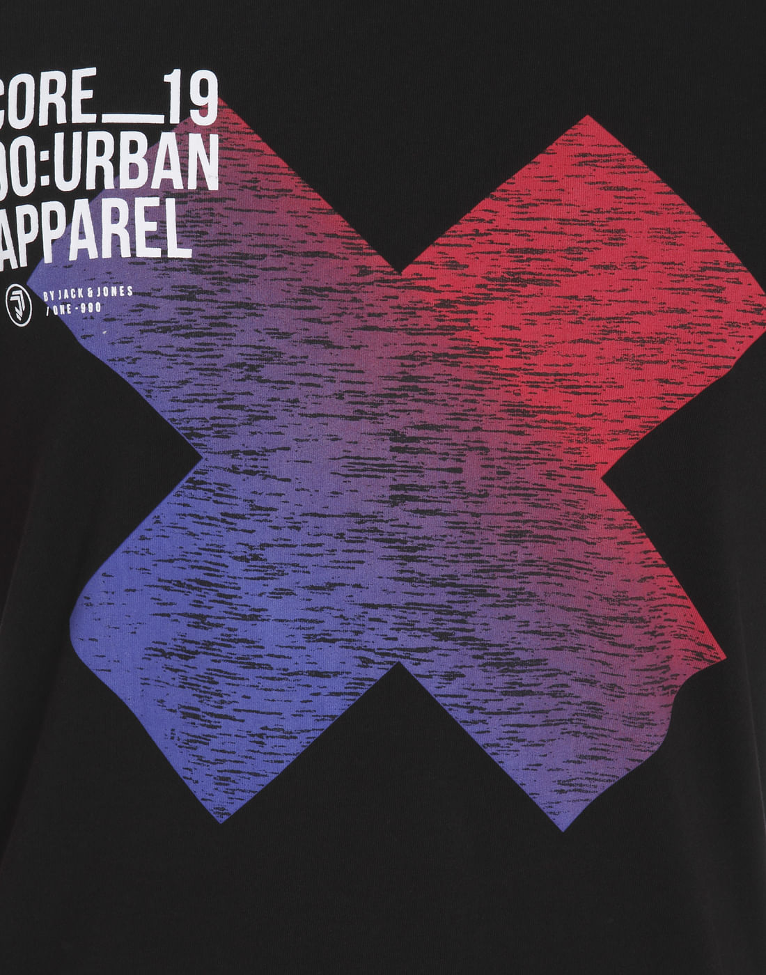 Black Color Graphic Crew Neck T-Shirt