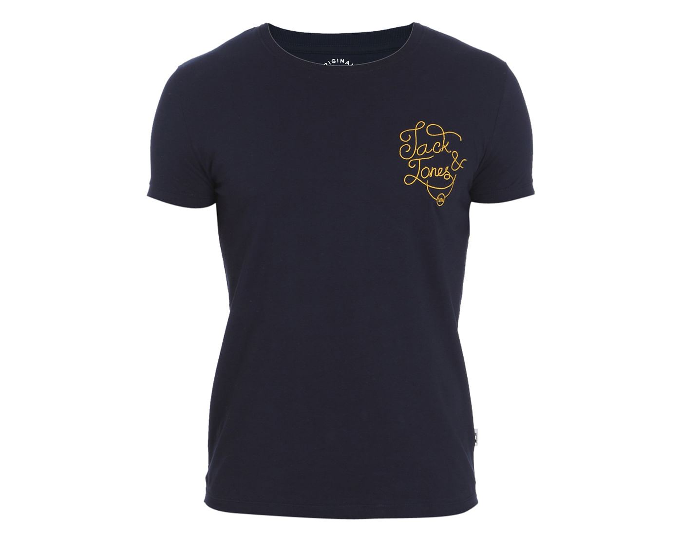 Dark Blue Jj Logo Print Crew Neck T-Shirt