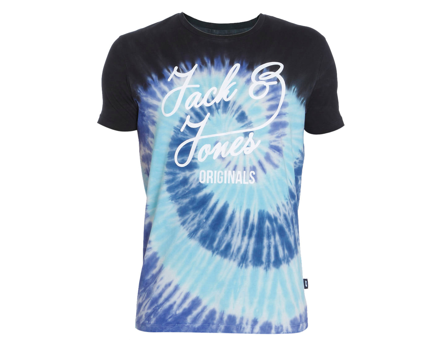 Blue Tye & Dye Print Crew Neck T-Shirt