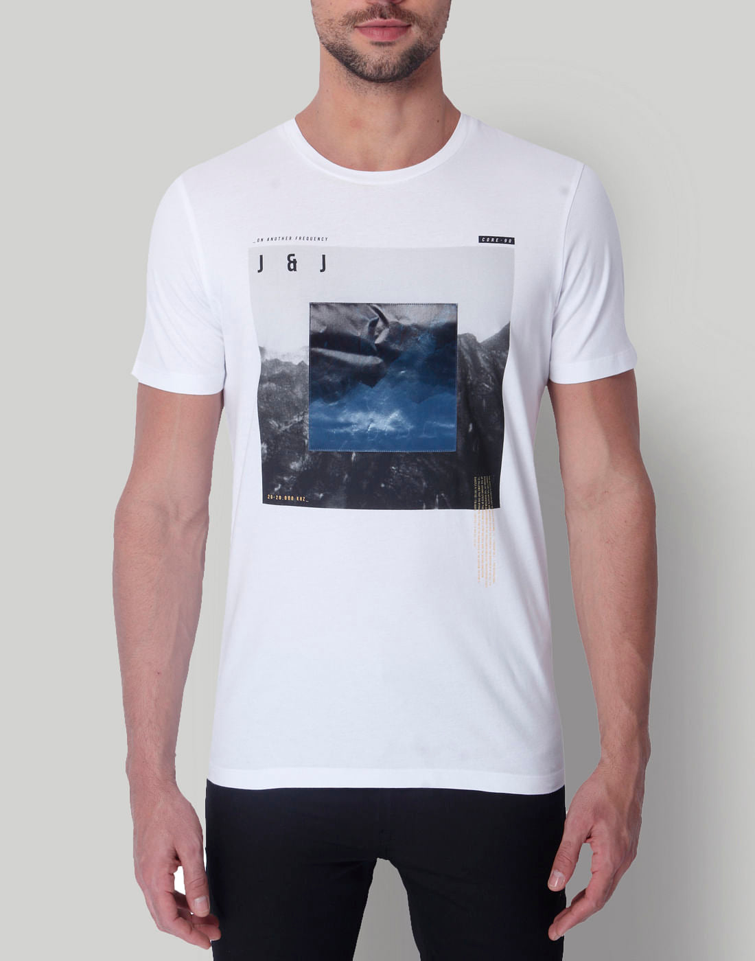 White Printed Crew Neck T-Shirt