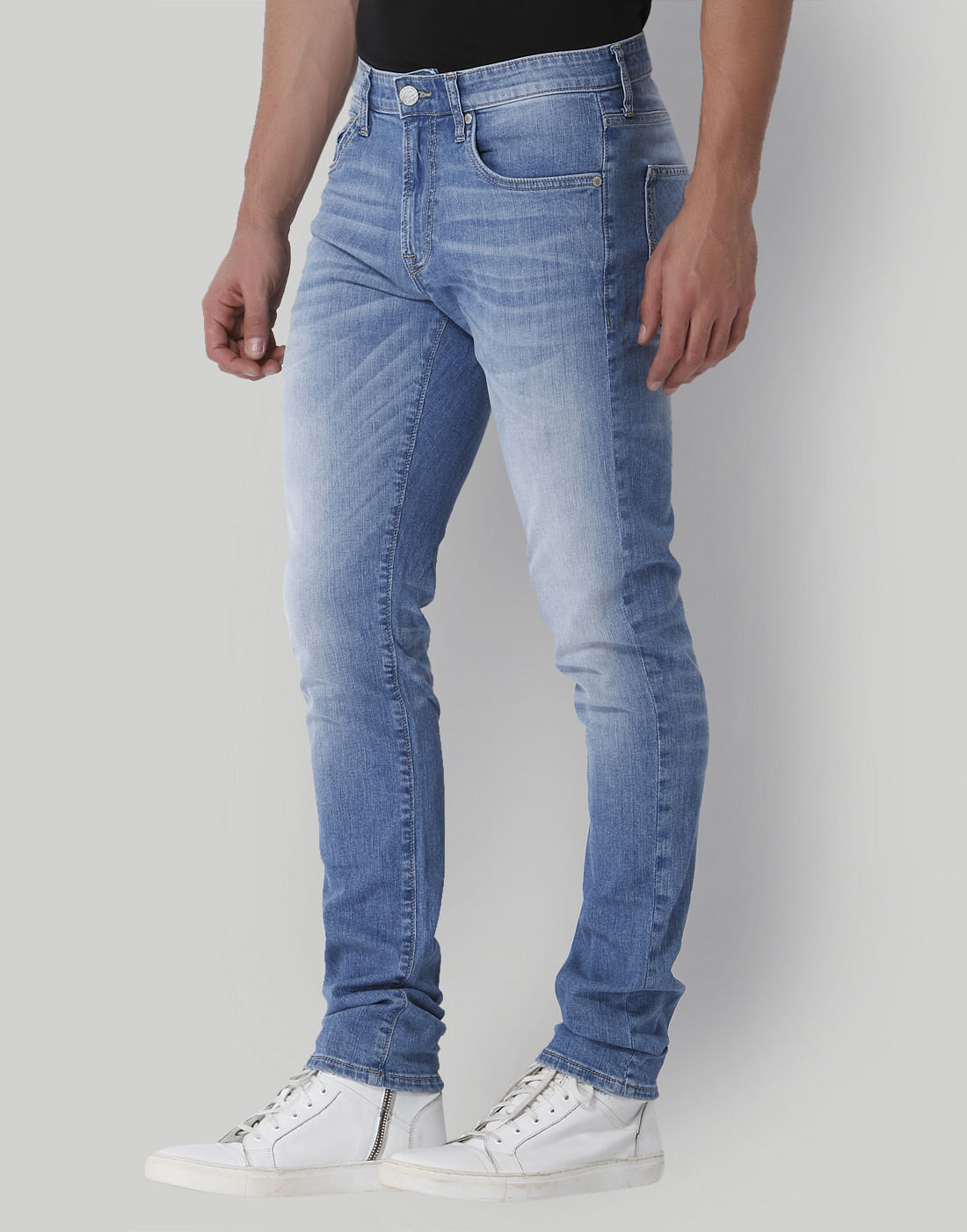 Light Blue Low Rise Slim Fit Jeans