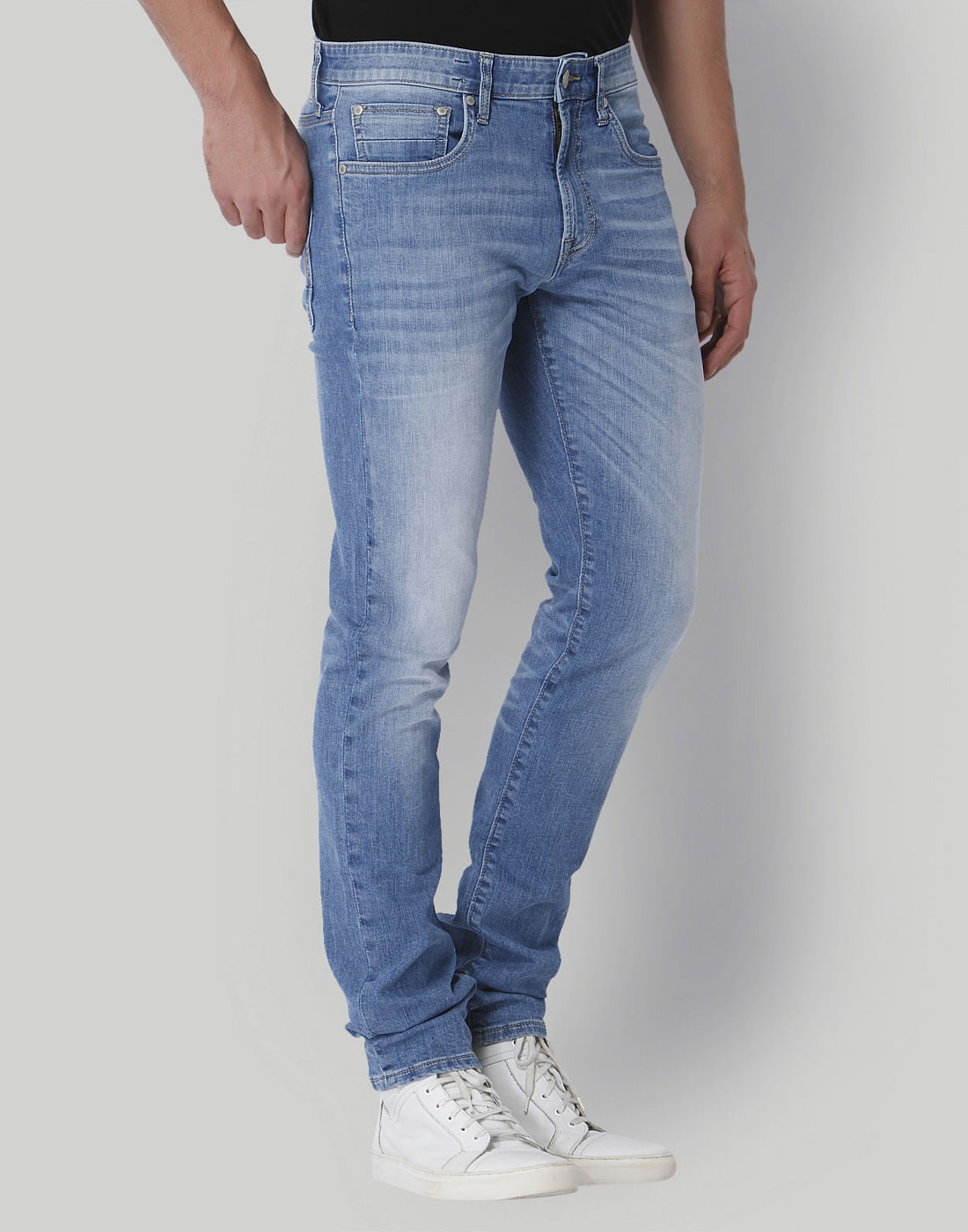 Light Blue Low Rise Slim Fit Jeans
