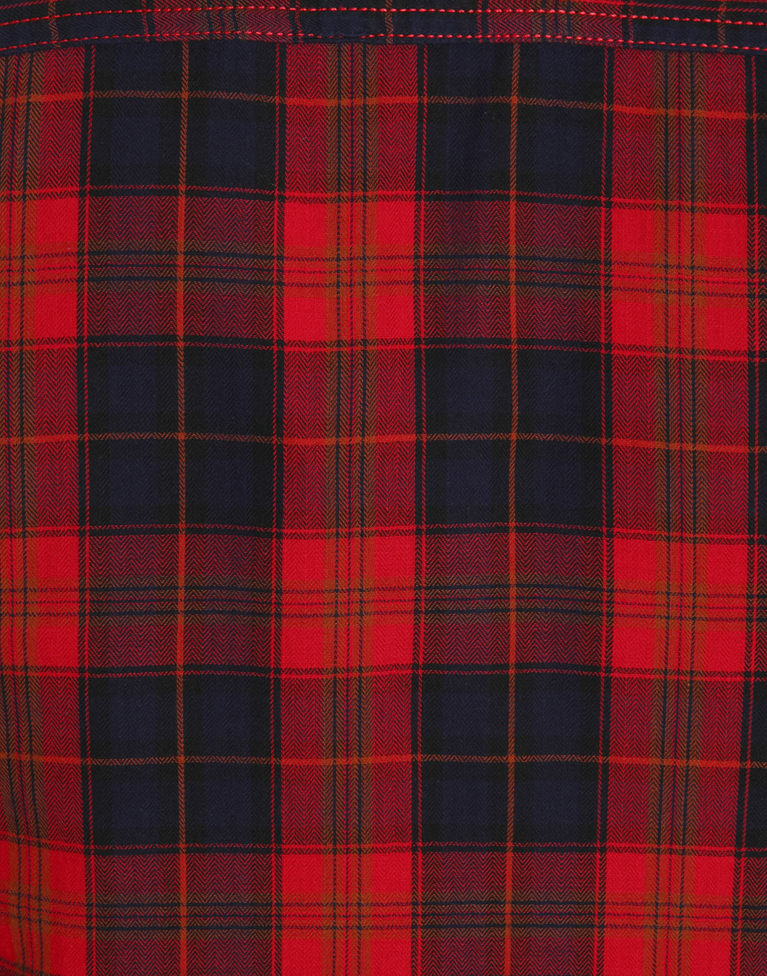 Bright Red & Black Check Slim Fit Shirt