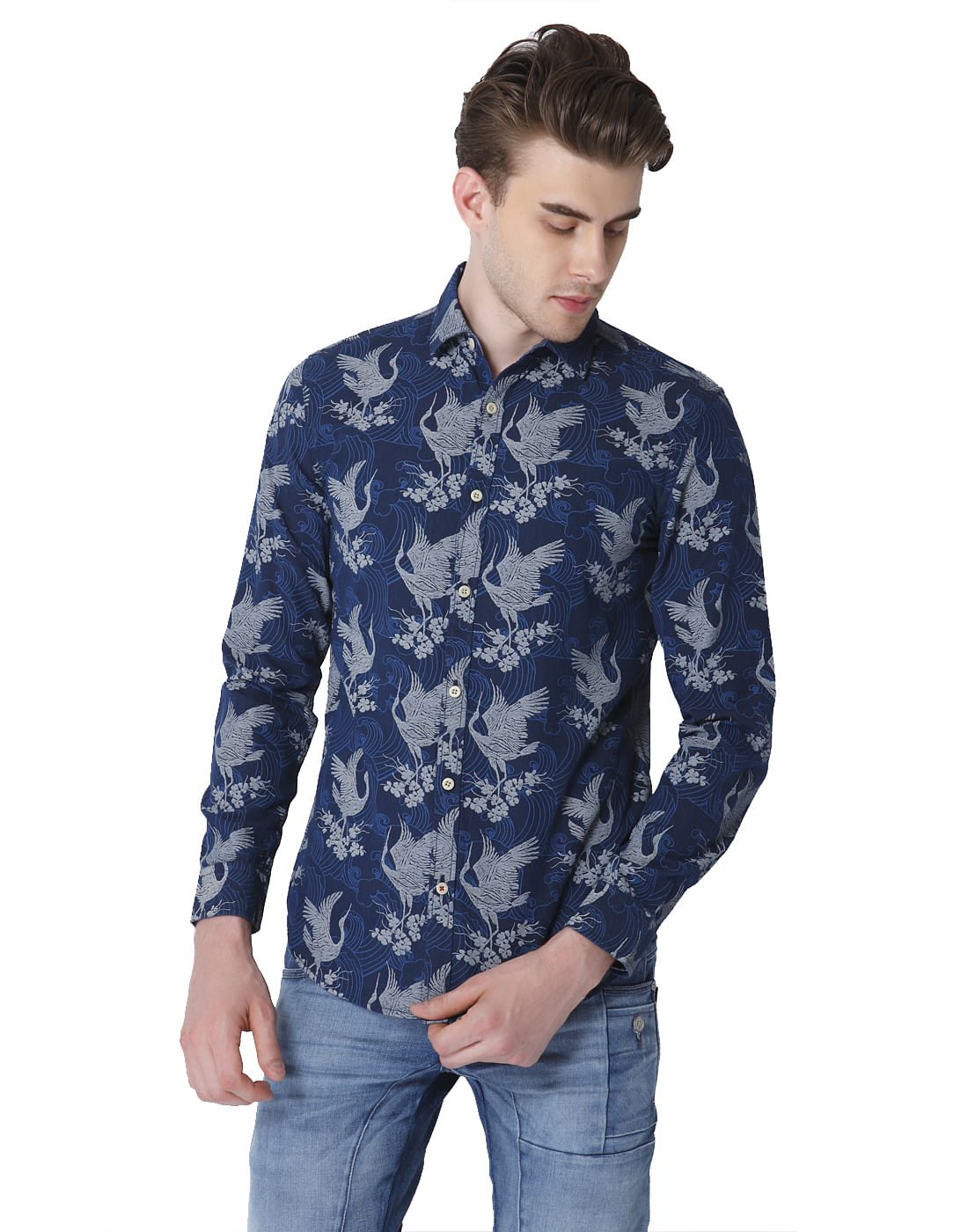 Blue All Over Print Shirt