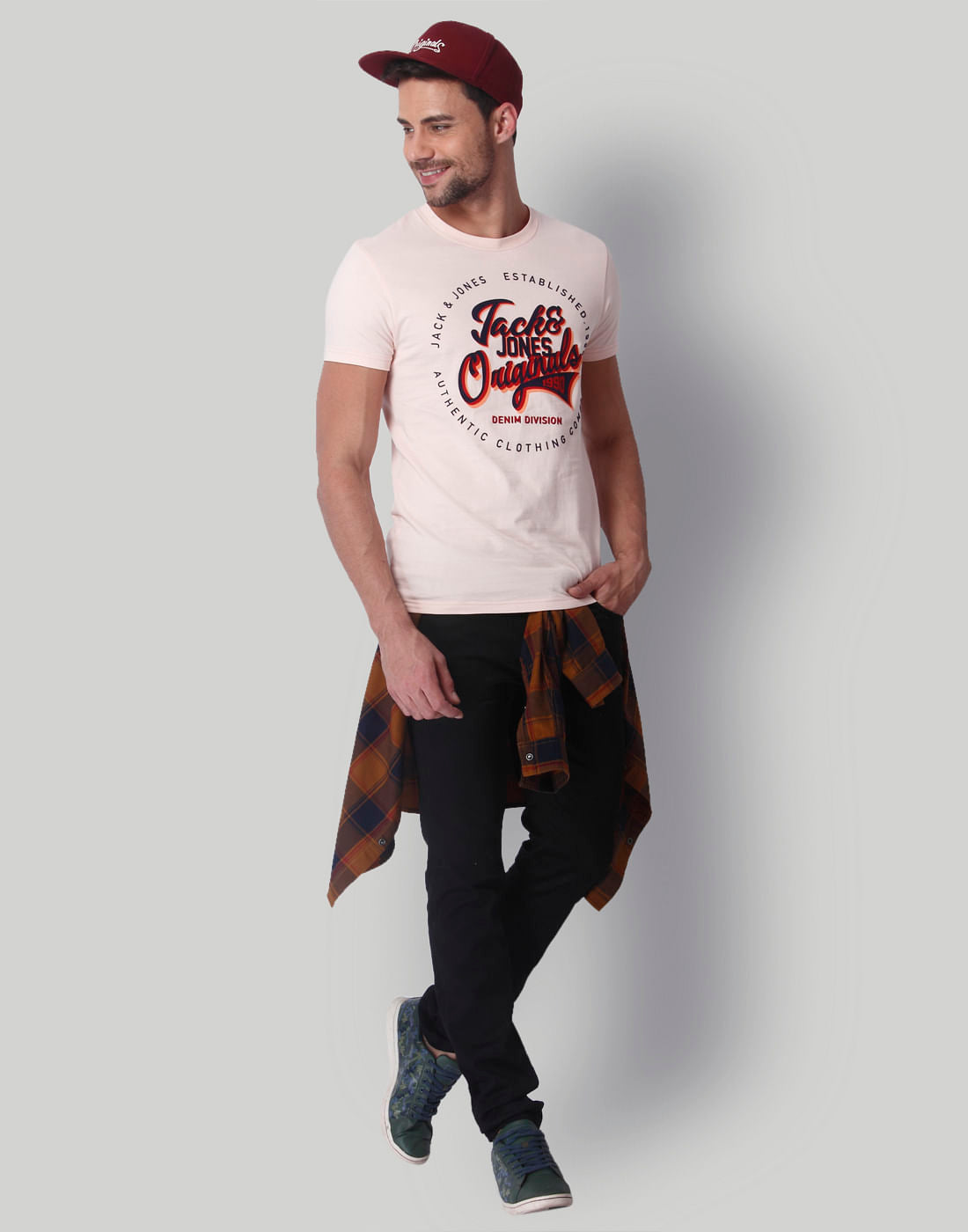 Pink Text Print Crew Neck T-Shirt