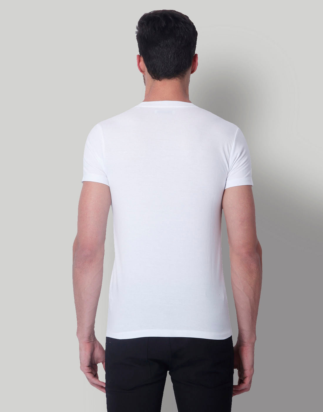 White Falcon Print Crew Neck T-Shirt