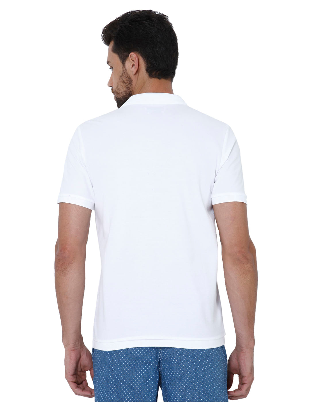 White Zip Up Polo T-Shirt