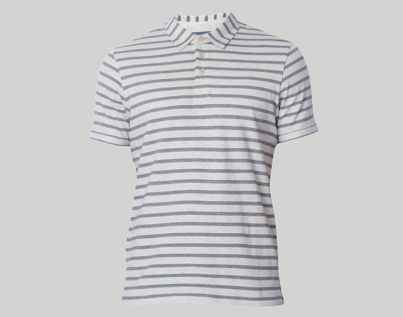 White Striped Polo T-Shirt
