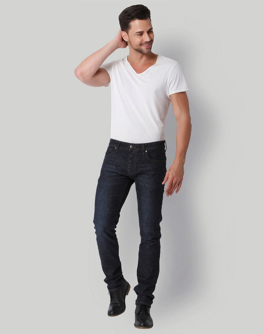 Dark Blue Low Rise Slim Fit Jeans
