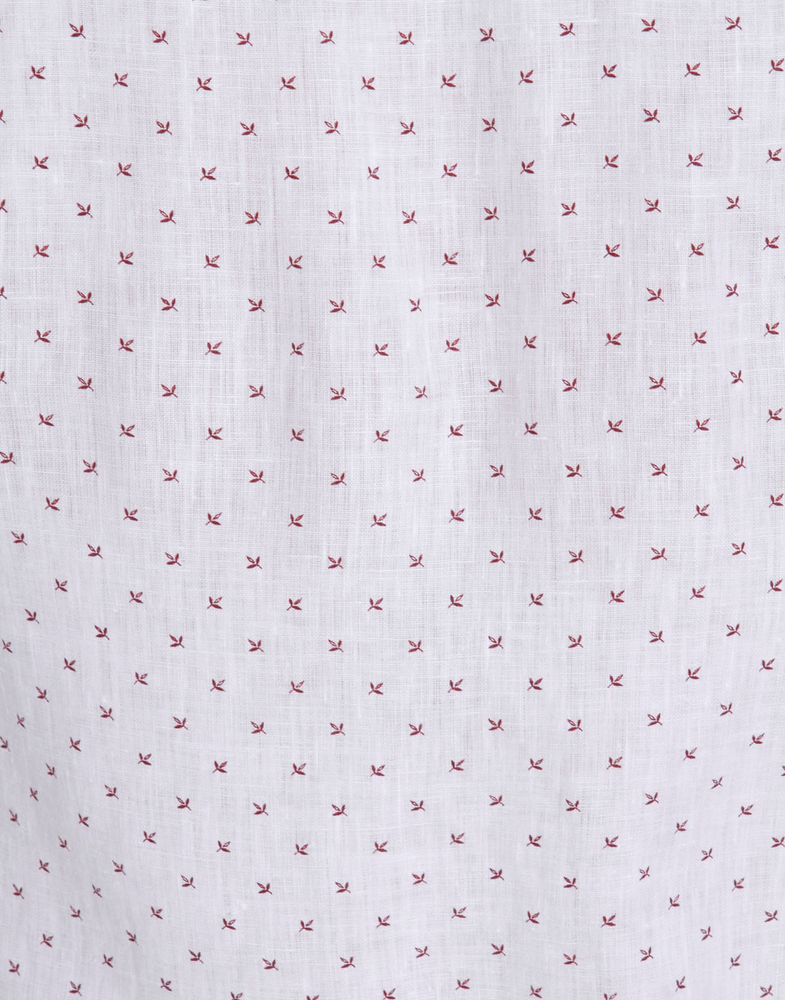 White All Over Print Linen Shirt