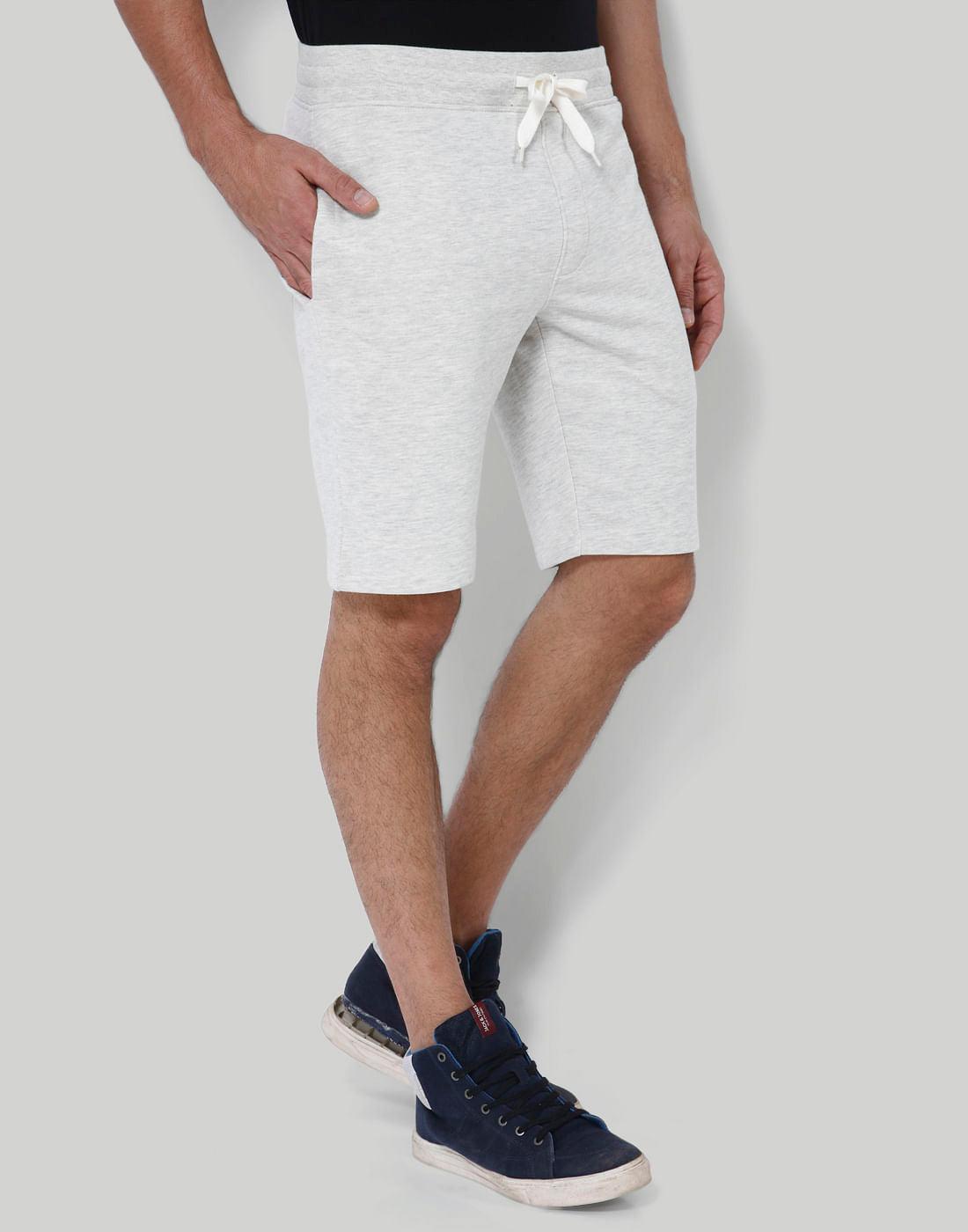 Light Grey Flamingo Print Sweatshorts