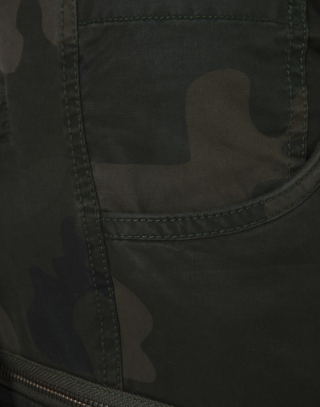 Green Camo Print Pants