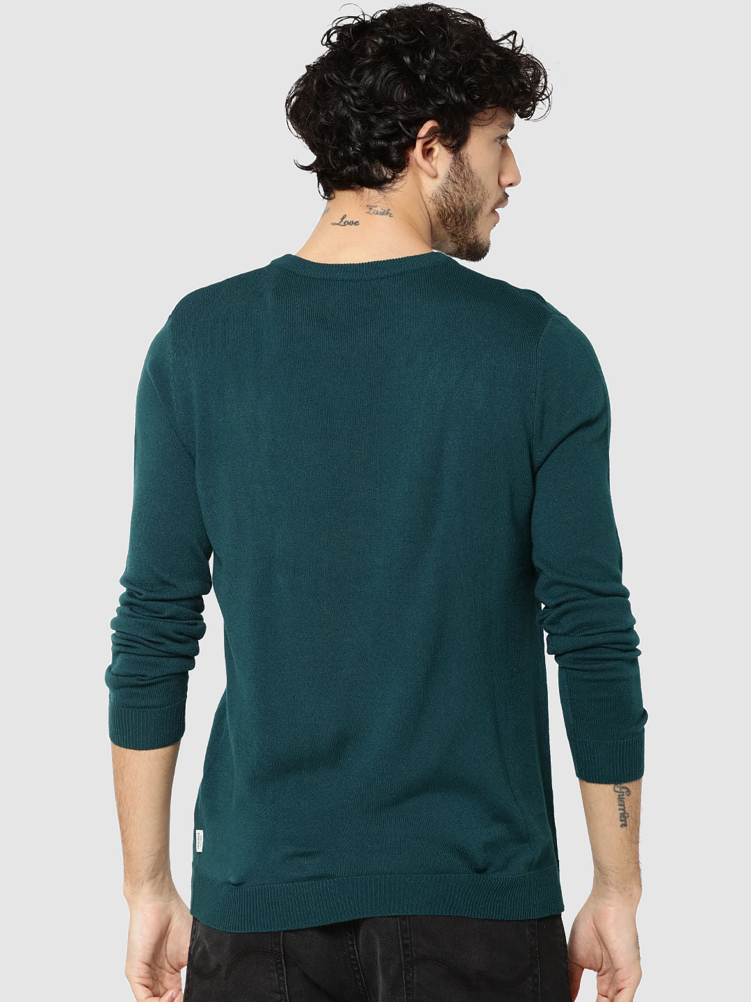 Green Deer Print Sweater