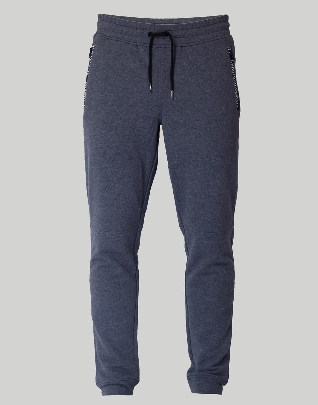 Grey Mid Rise Slim Fit Sweatpants