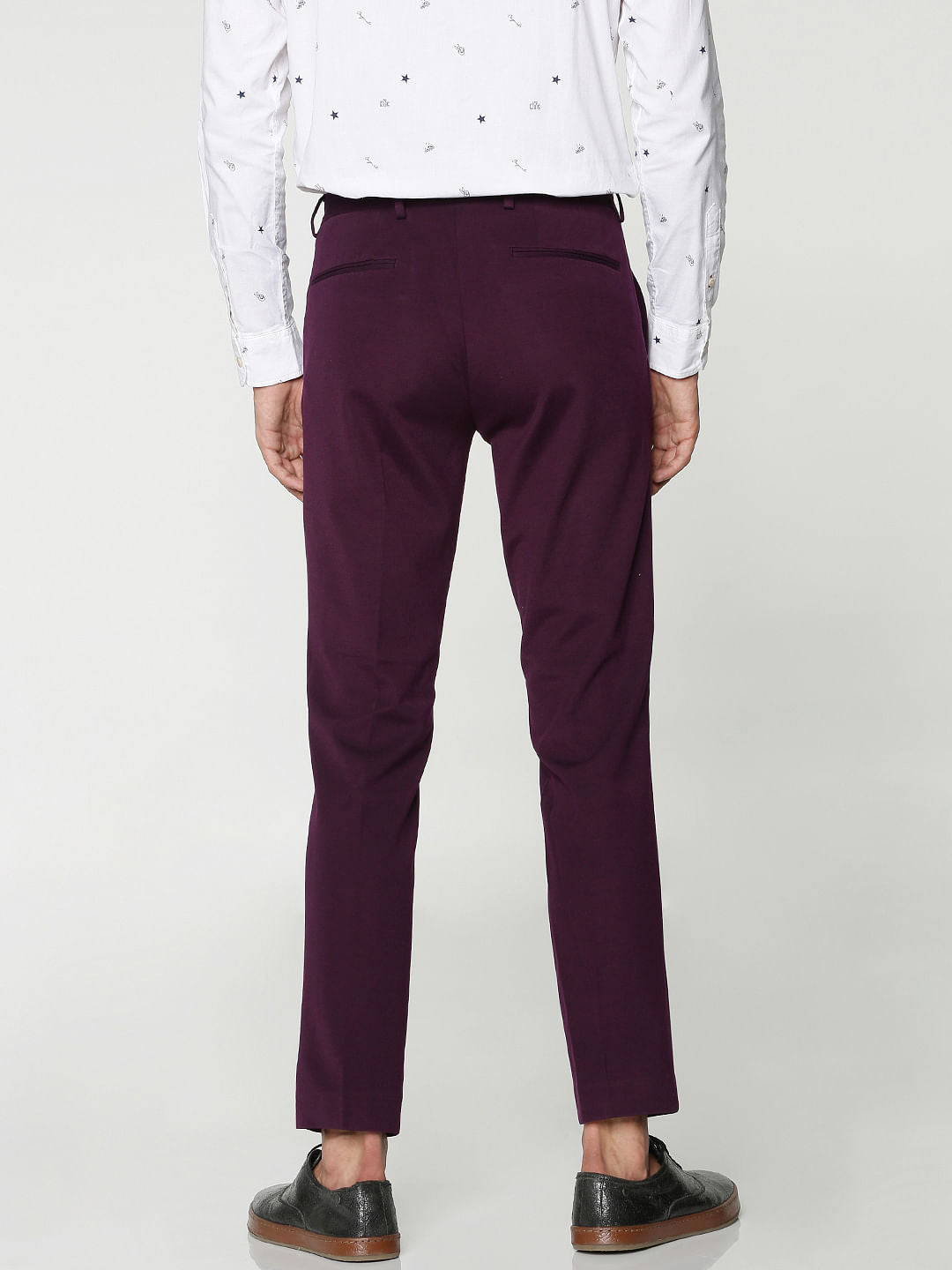 Purple Slim Fit Trousers