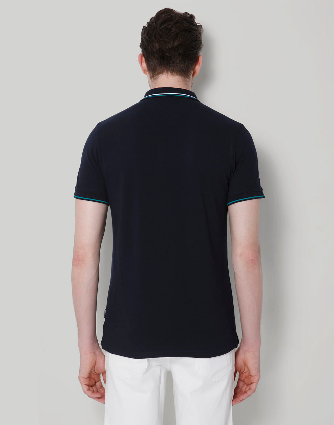 Black & Turquoise Polo T-Shirt