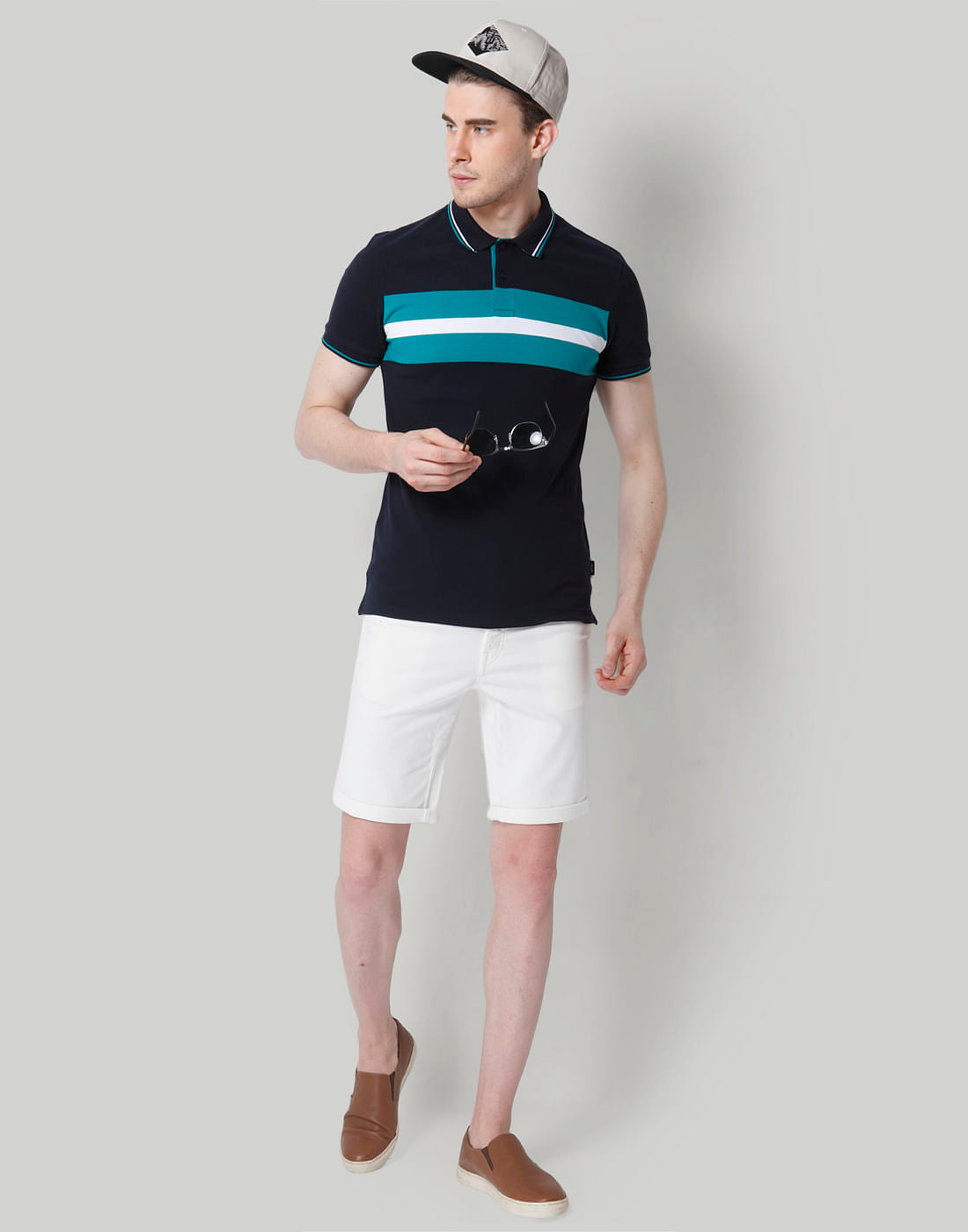 Black & Turquoise Polo T-Shirt