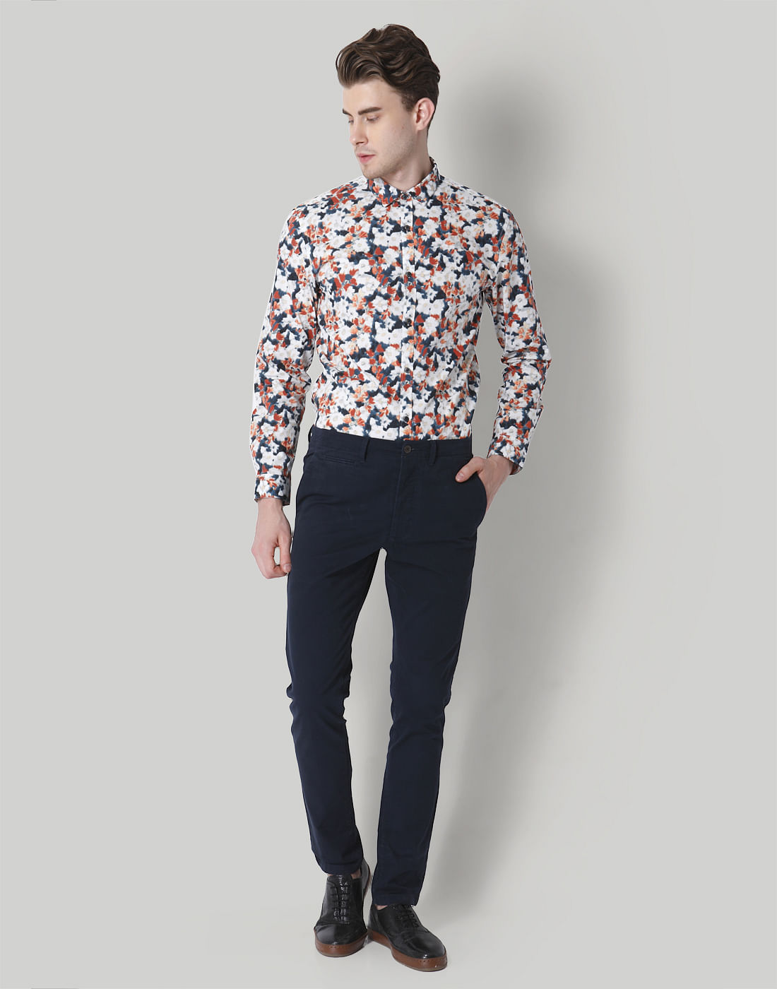 Red Floral Print Shirt