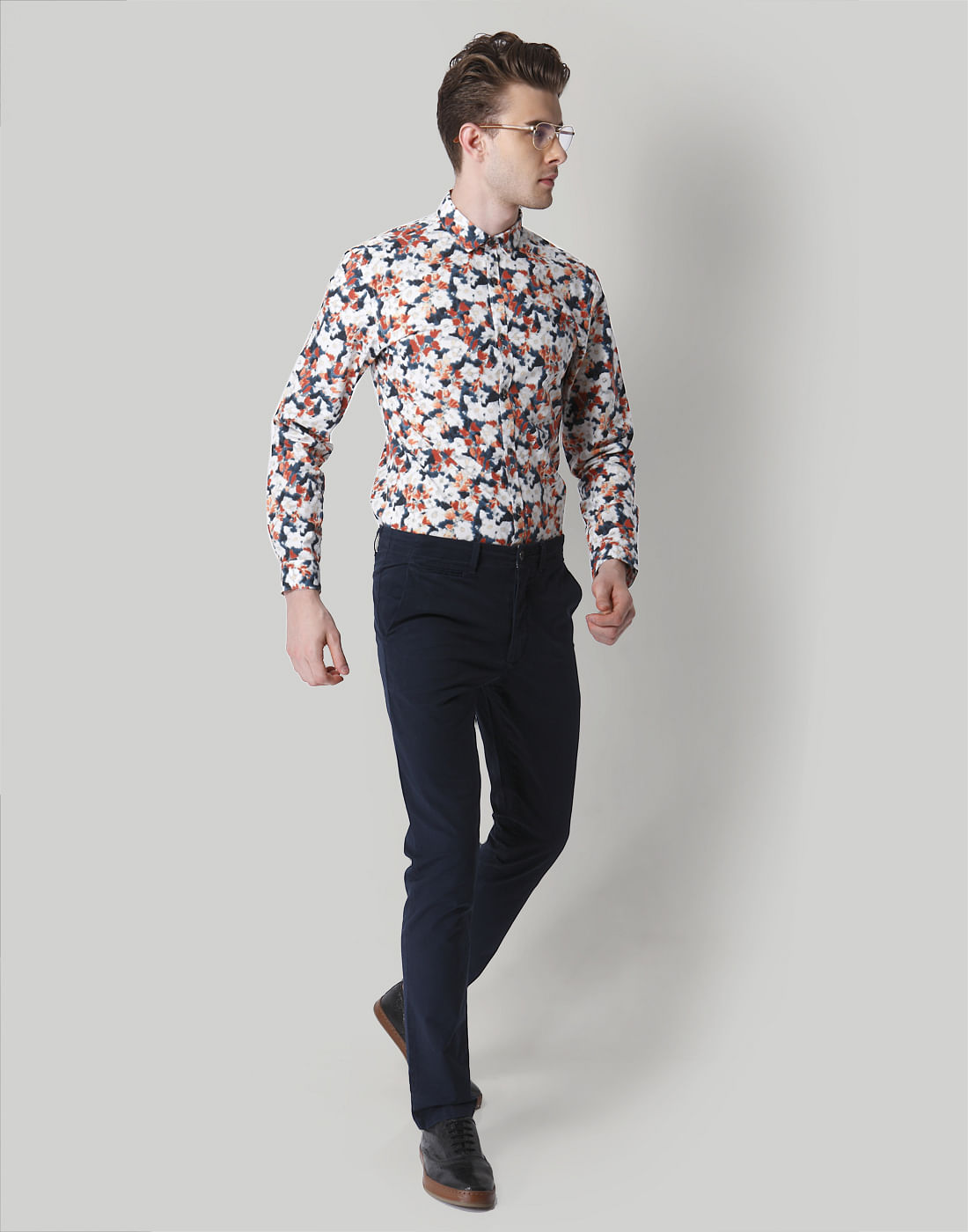 Red Floral Print Shirt