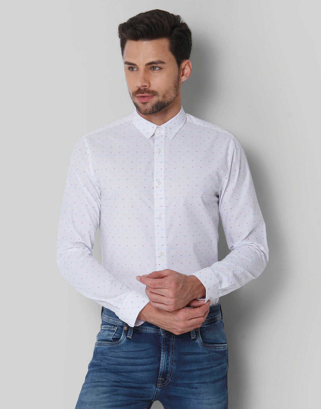 White Polka Dot Shirt