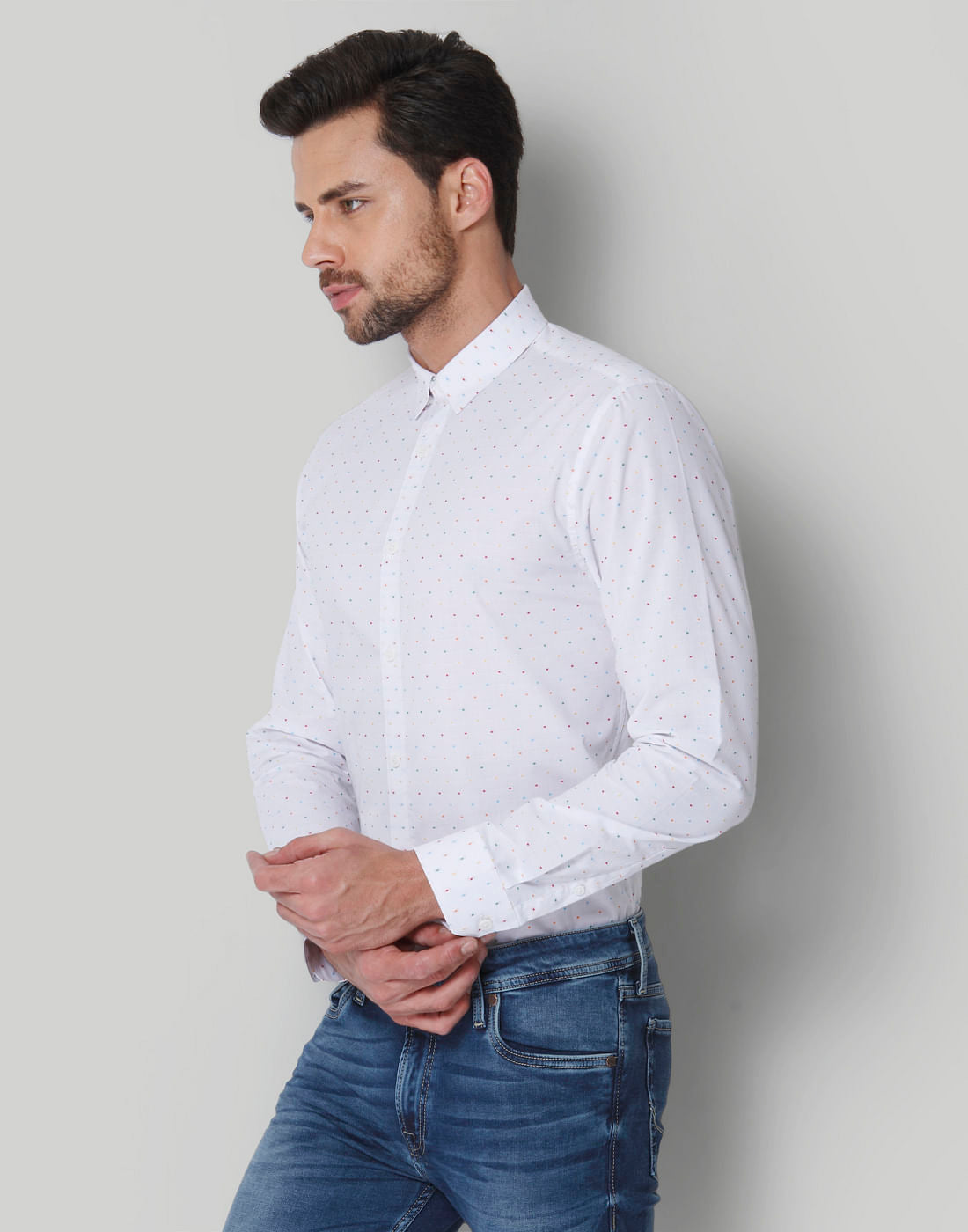 White Polka Dot Shirt
