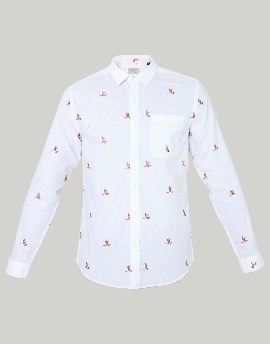 White Sailboat Print Shirt
