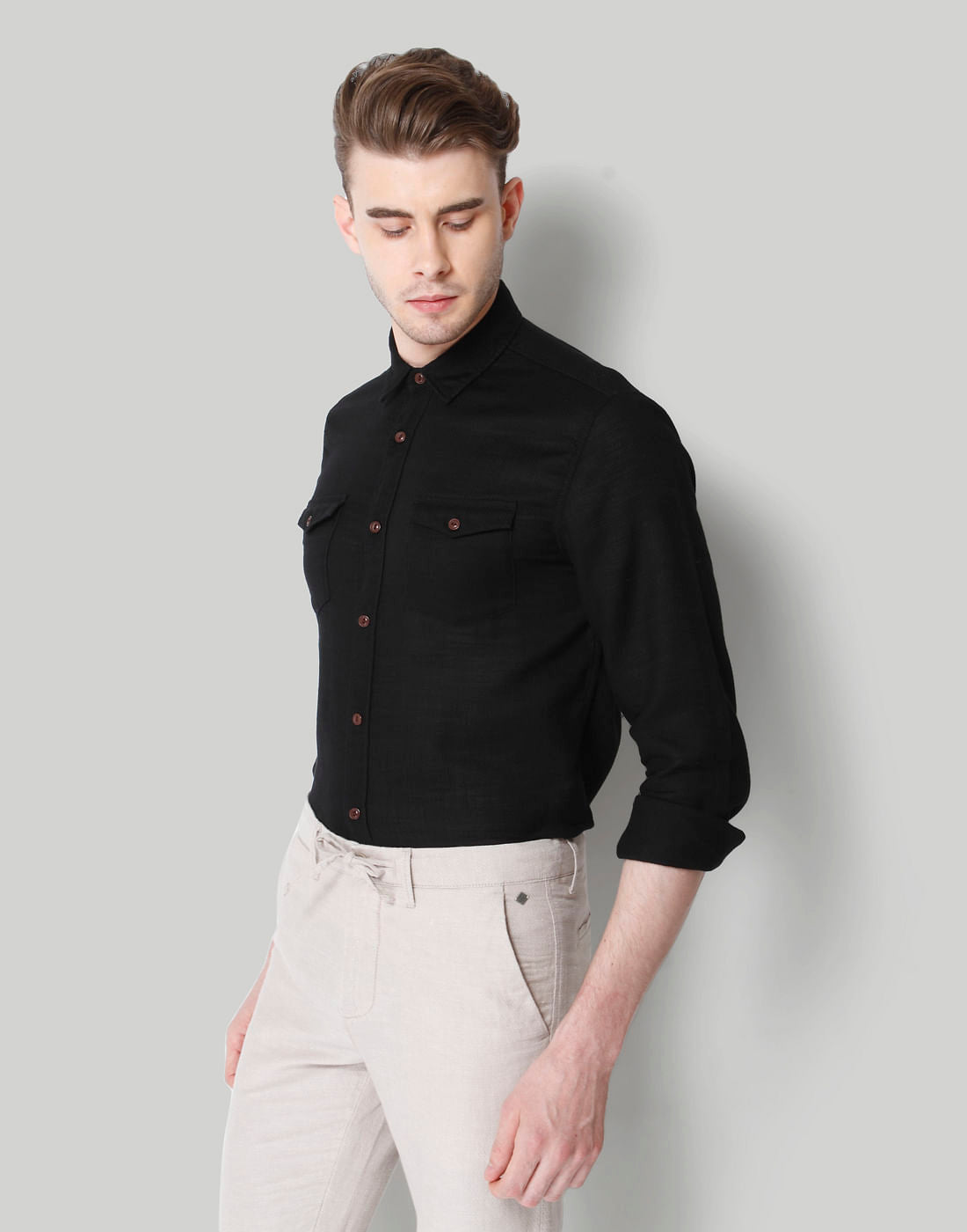 Black Slim Fit Shirt
