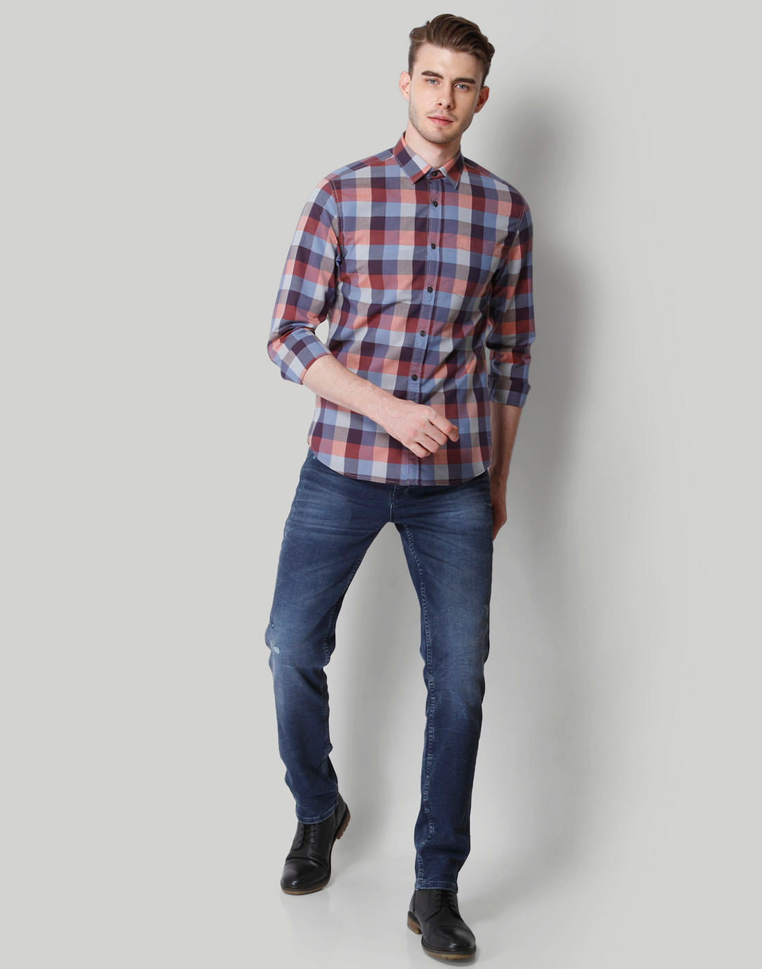 Purple Check Shirt