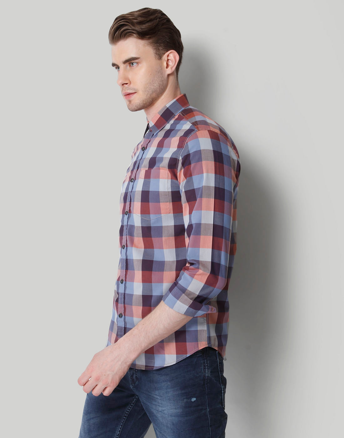 Purple Check Shirt