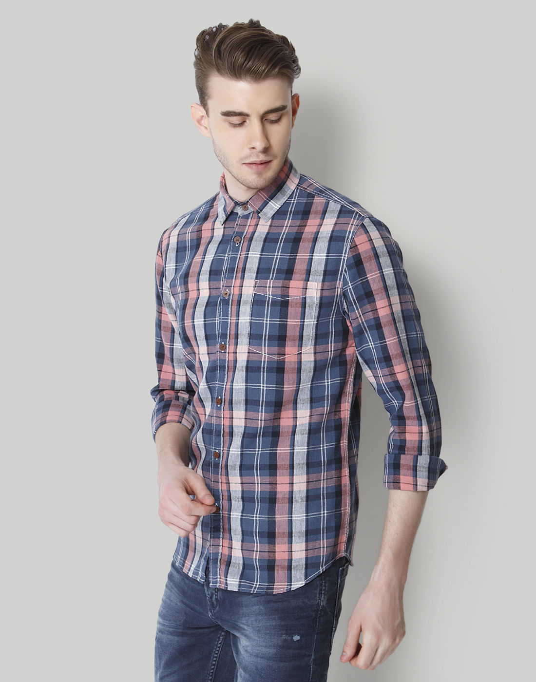 Red Check Linen Shirt