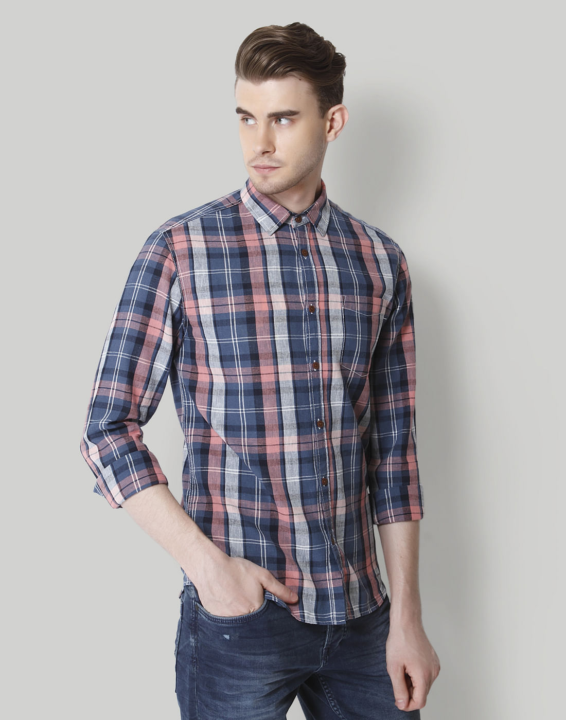 Red Check Linen Shirt