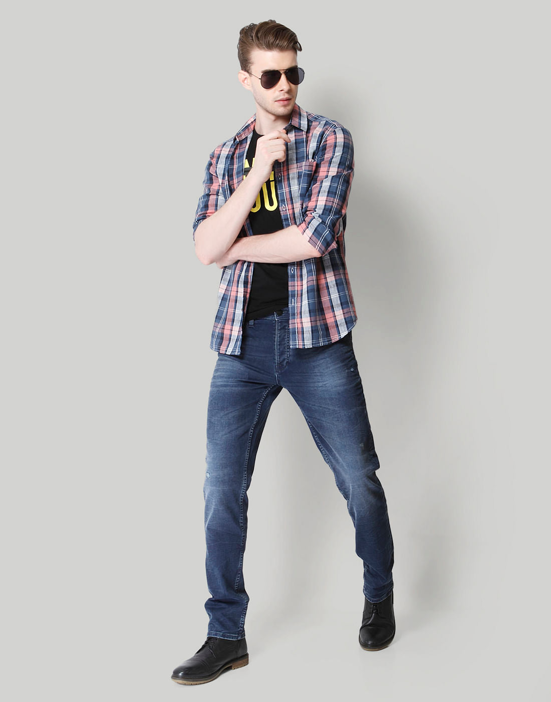 Red Check Linen Shirt
