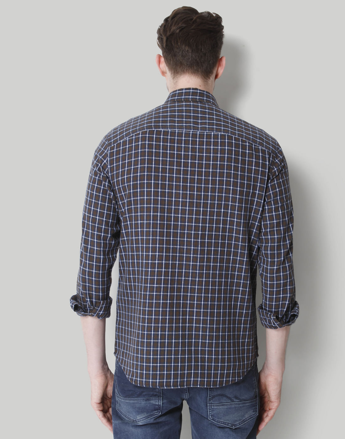 Brown Check Shirt