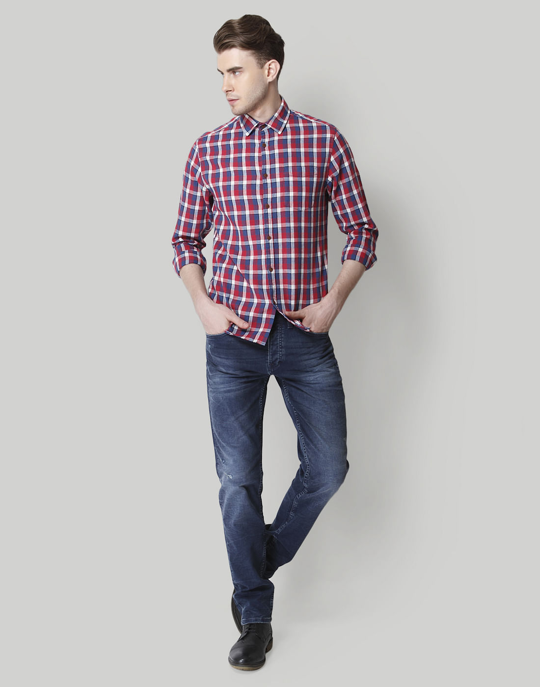 Red Check Linen Shirt