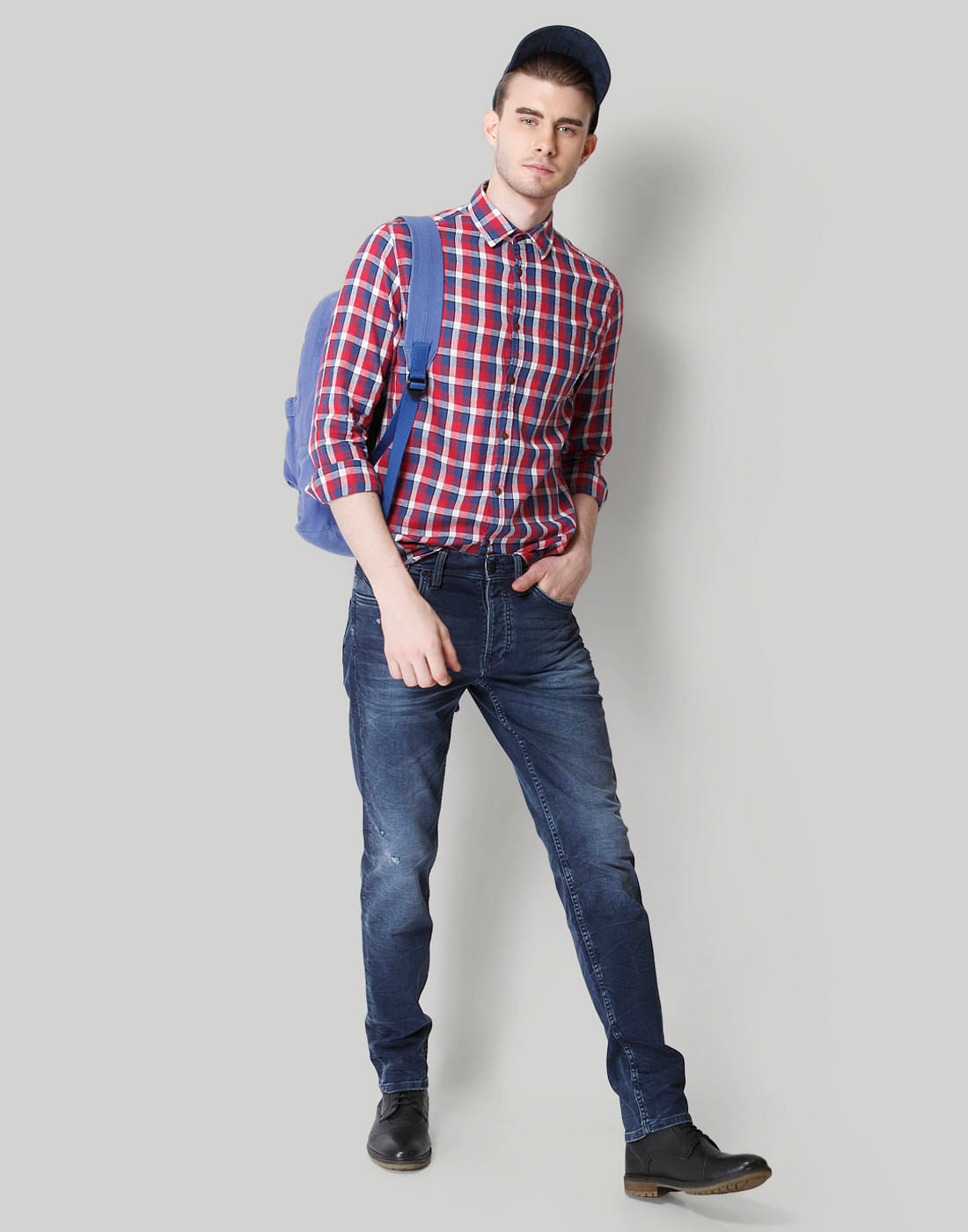 Red Check Linen Shirt